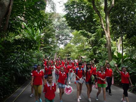 邹城市后八村组织高中生游学新加坡