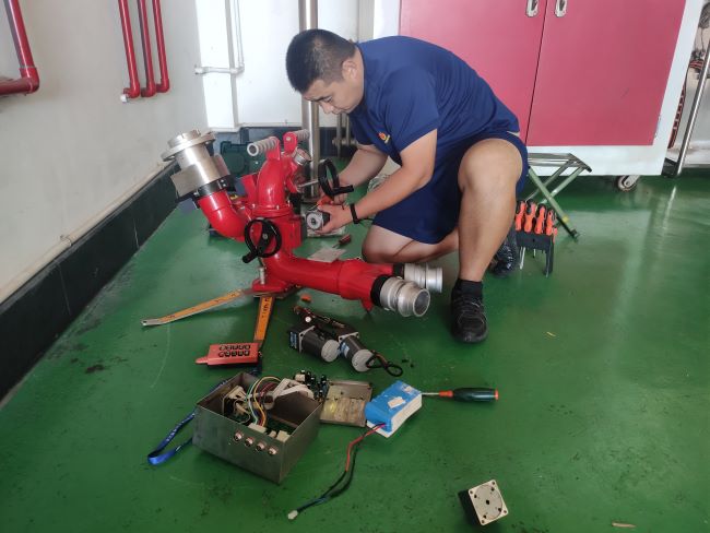 趙軍輝工作照 （煙台市蓬萊區消防救援大隊南關路消防救援站供圖）