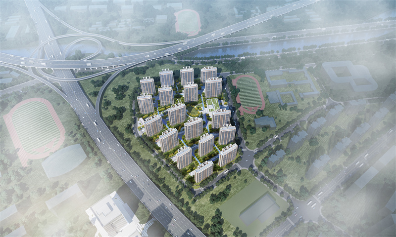 一竞技登录中建五局山东公司青岛中韩安置房项目主体结构全面封顶(图2)