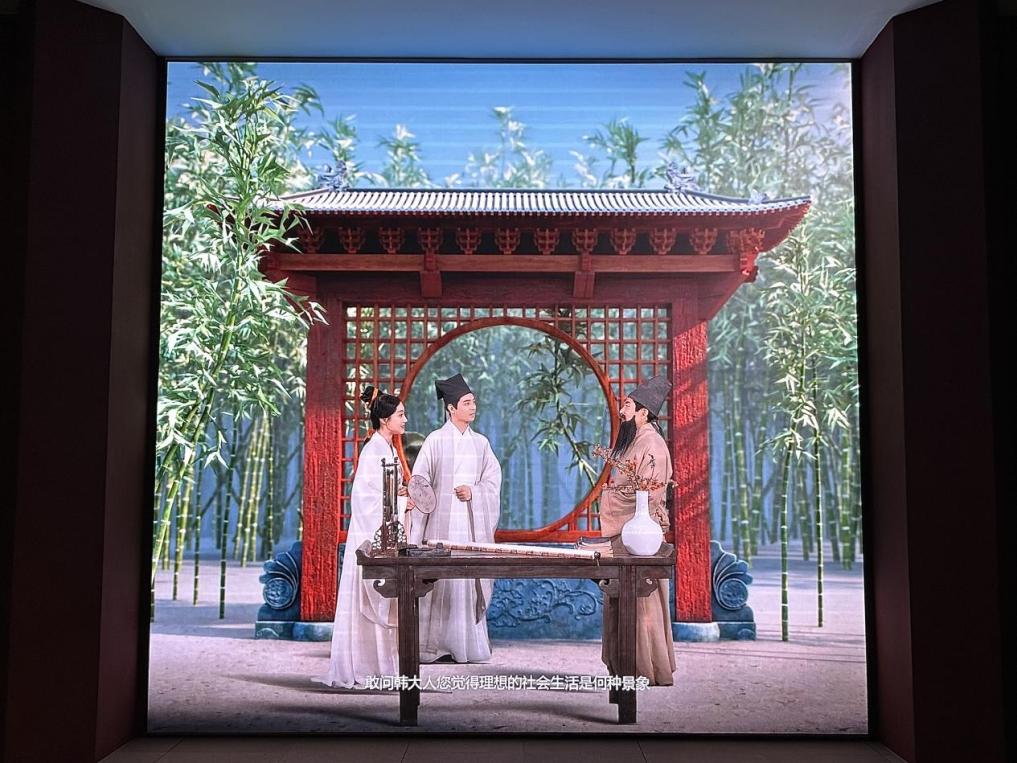 青州博物館內，數字技術重現歷史文化情境。李昱嫻攝