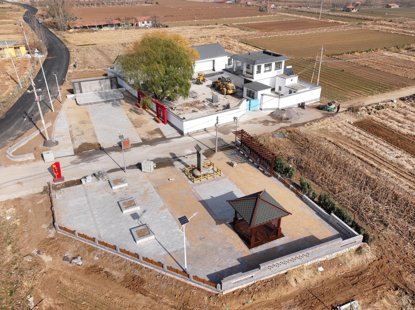 潍水左岸文化馆建设施工现场