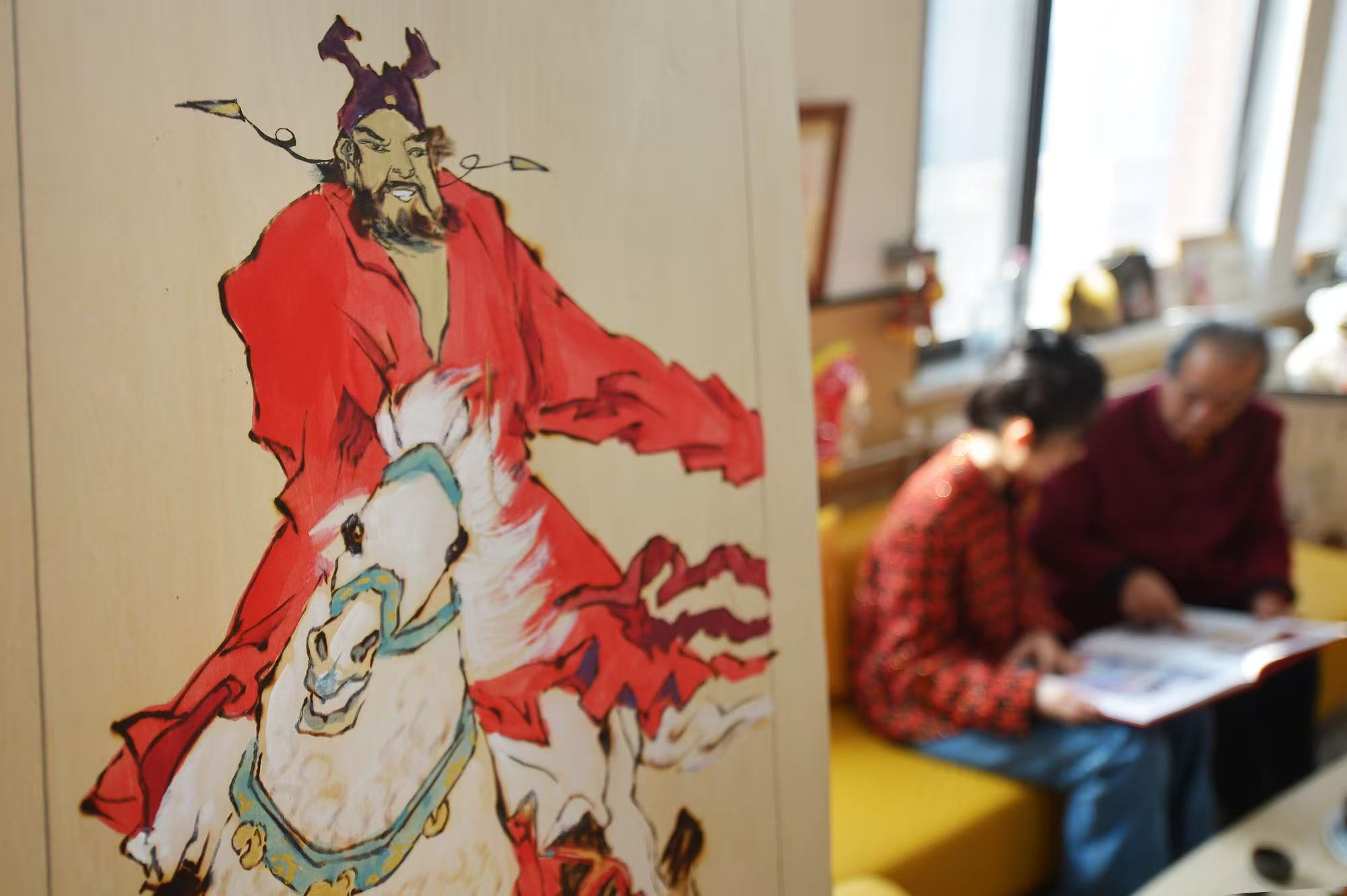 非遺烙畫傳承人闞志經近期創作的《鐘馗躍馬圖》