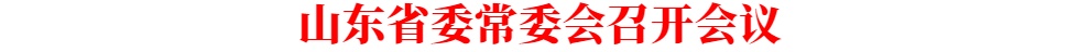 山東省委常委會召開會議