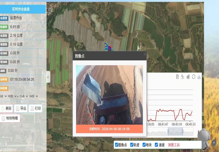 图为起垄施肥精准作业平台截图