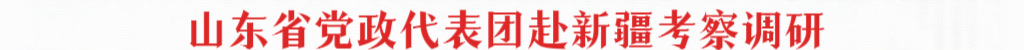 山東省黨政代表團赴新疆考察調研