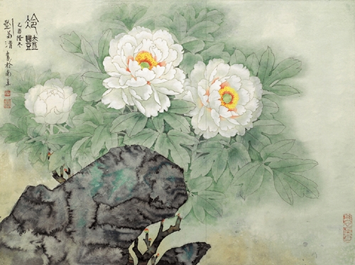 刘菊清工笔牡丹画欣赏