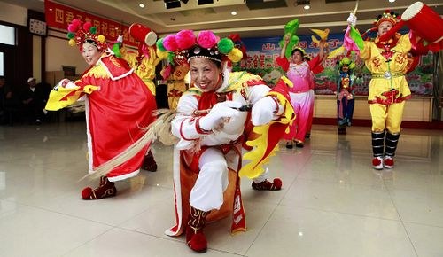 山东省第二届老年人运动会传统项目展示在菏泽