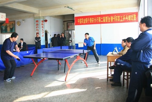 农行泰安分行举办第二届职工乒乓球比赛 br