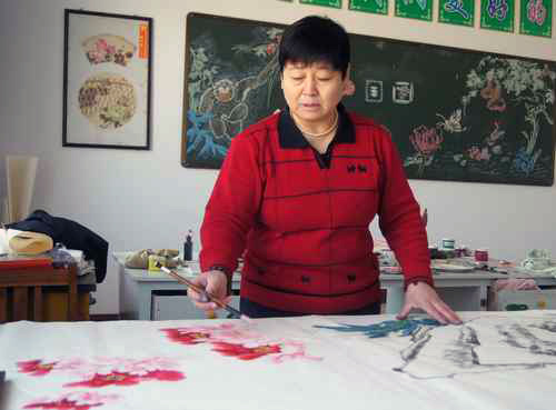 张凤英画作--山东频道--人民网